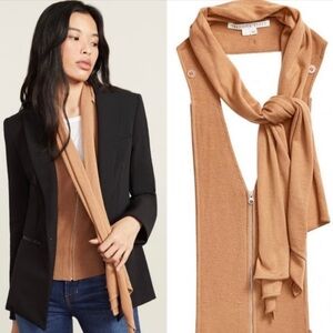 VERONICA BEARD Syra Scarf Dickey Merino Wool, Size 00-14, Color Honey, NWT